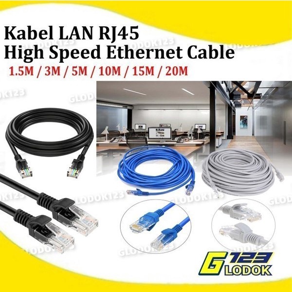 Kabel LAN Ethernet Internet UTP RJ45 Cat5E 1.5 3 5 10 15 20 Meter