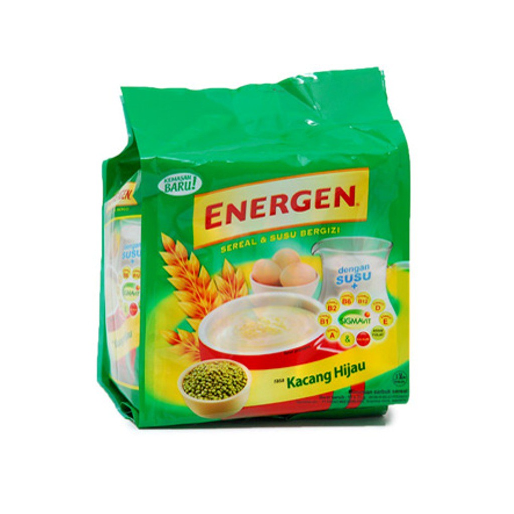 

Sereal Energen 10x30gr Kacang Hijau Pouch