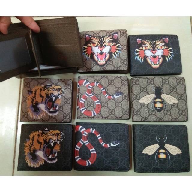  DOMPET  PENDEK PRIA GUCCI  60223 TIGER  SNAKE BEE DOMPET  MAN 