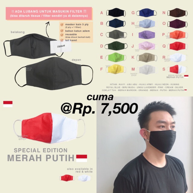 Harga Masker Kain Katun Terbaik Mei 2021 Shopee Indonesia