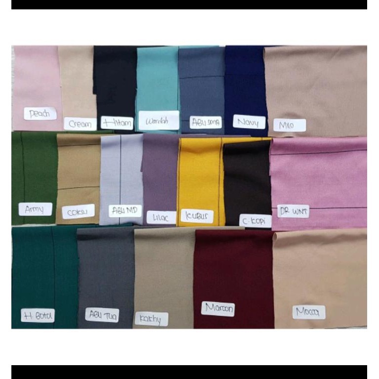 Warna Part 2 Kerudung Dasya Non Serut - Kerudung Bergo Dasya - Kerudung Bergo Oval Dasya-Coklat Pramuka