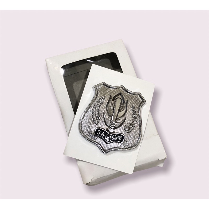 Pin Lencana Kewenangan Satpam / Security Silver