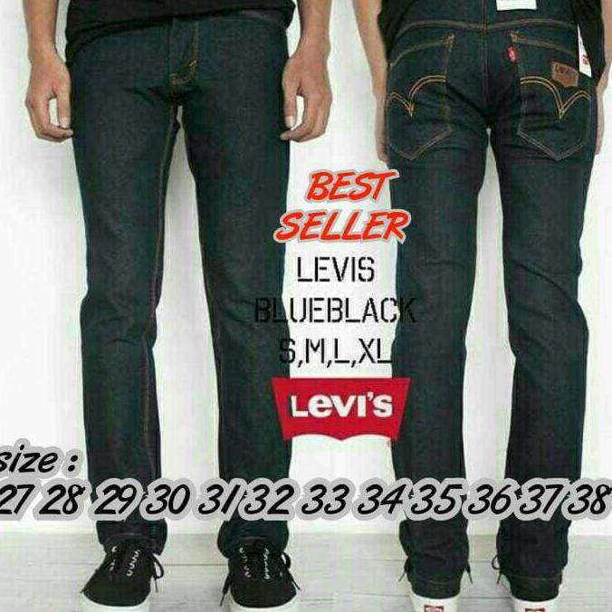 Diskon Celana Jeans Jean Levis 505 Blue Black ( Biru Dongker ) Slim Fit Terbaru