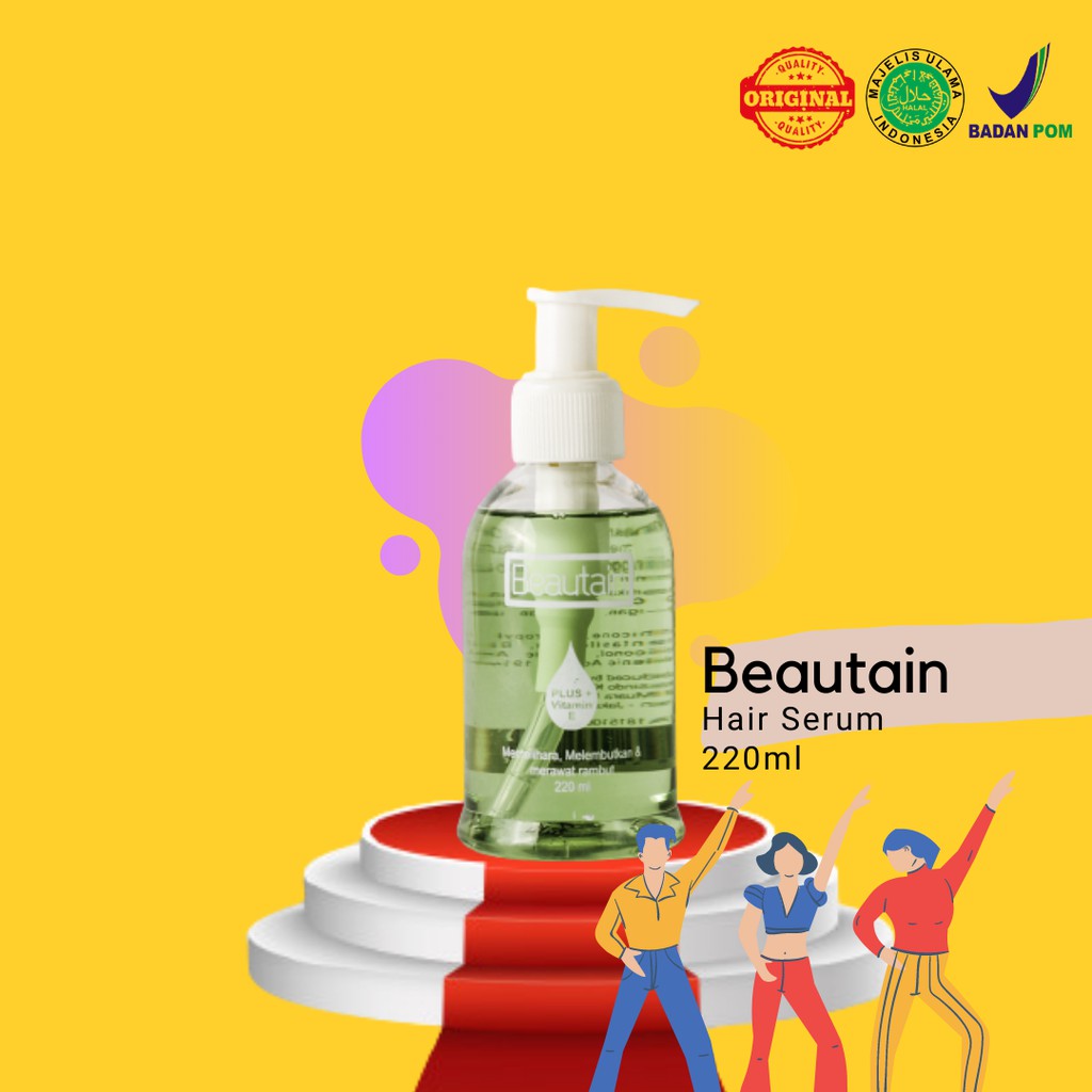 Serum Rambut Beautain Hair Serum 220ml - Hijau
