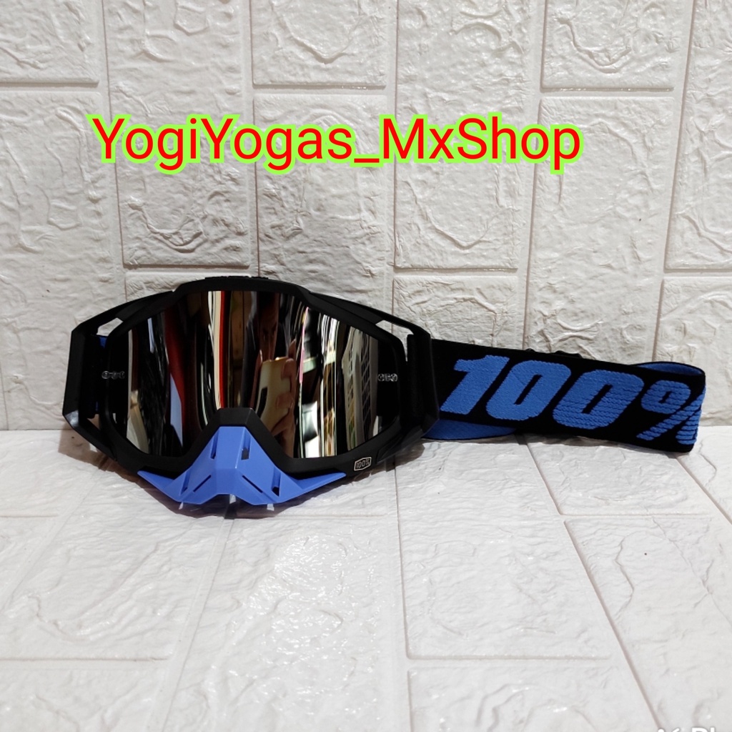 goggle cross trail or supermoto universal  berkendara kacamata helm goggle 100percen import kualitas premium goggle trail offroad bisa onroad berkualitas KODE 003