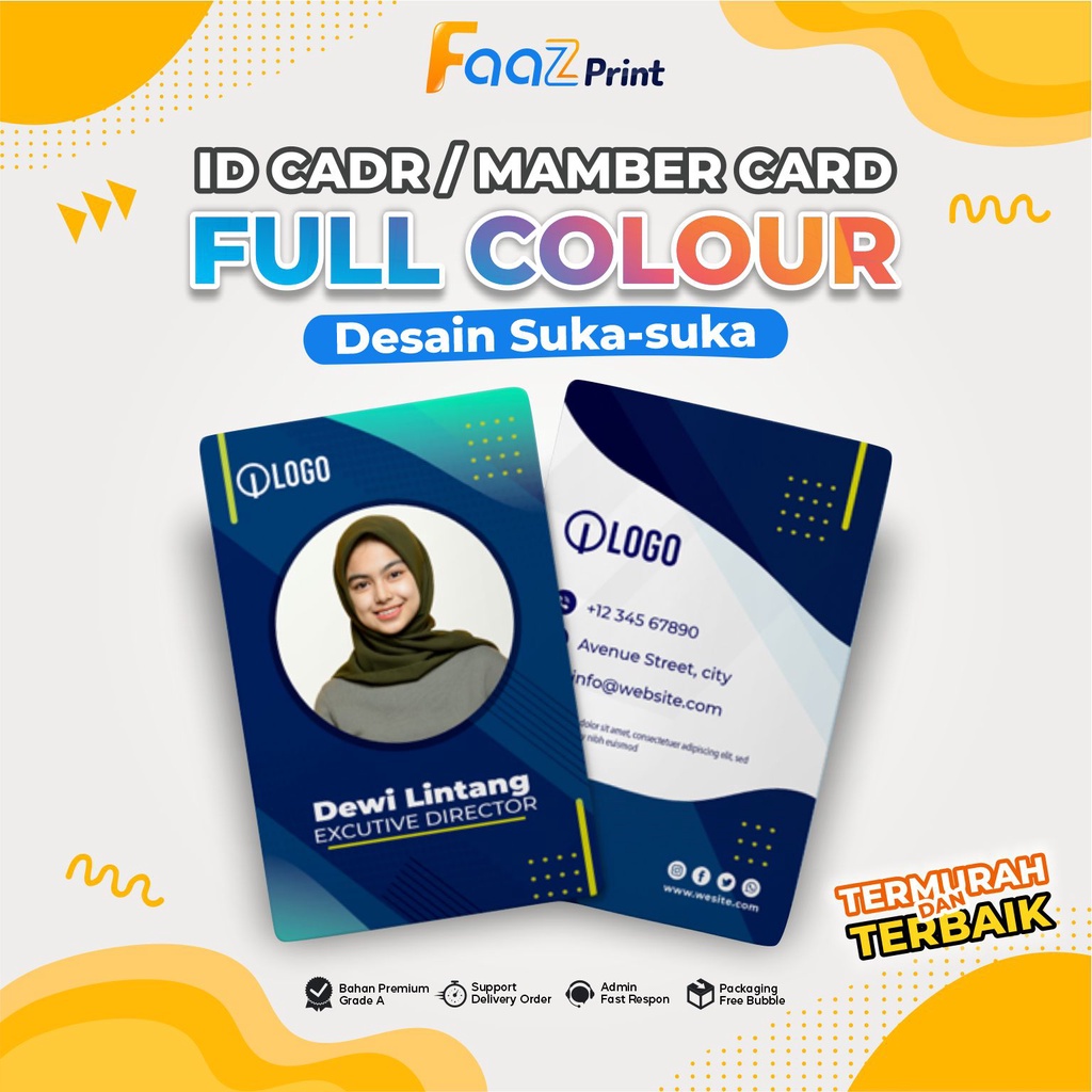 Jual Cetak ID Card PVC Premium | Kartu Member / Kartu Anggota Pelajar ...