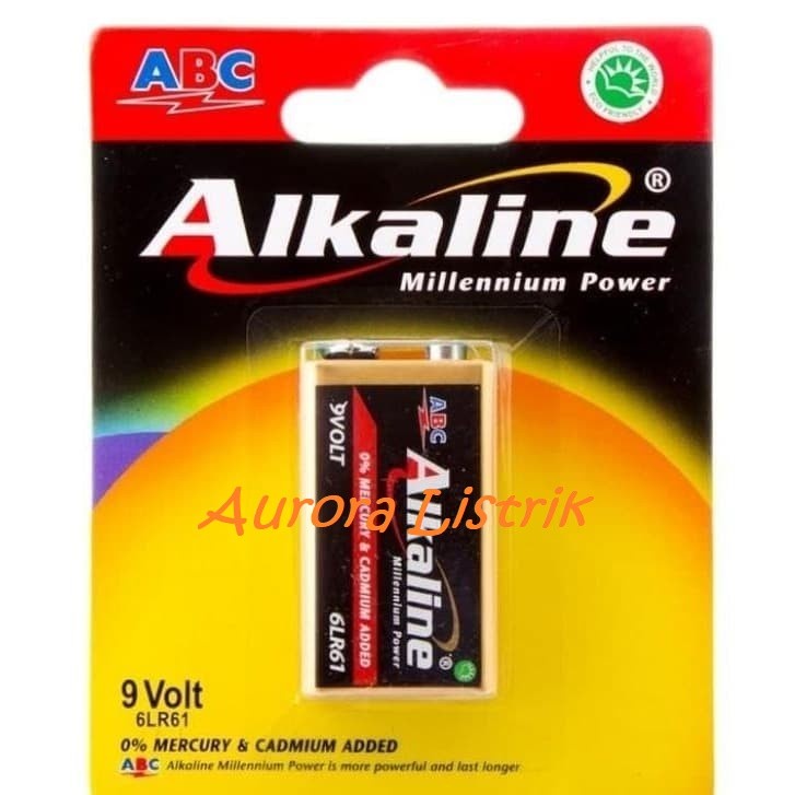 Batu Baterai ABC Kotak 9 Volt ALKALINE Millenium / SUPER POWER SNI - Alkaline