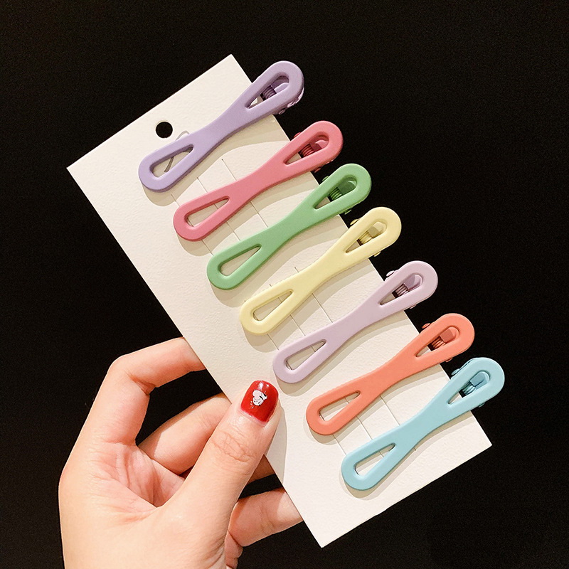 7Pcs/Set Candy Color Hairpins Women Girls Colorful Square Heart Hair Clip Barrettes Childs Hair Accessories