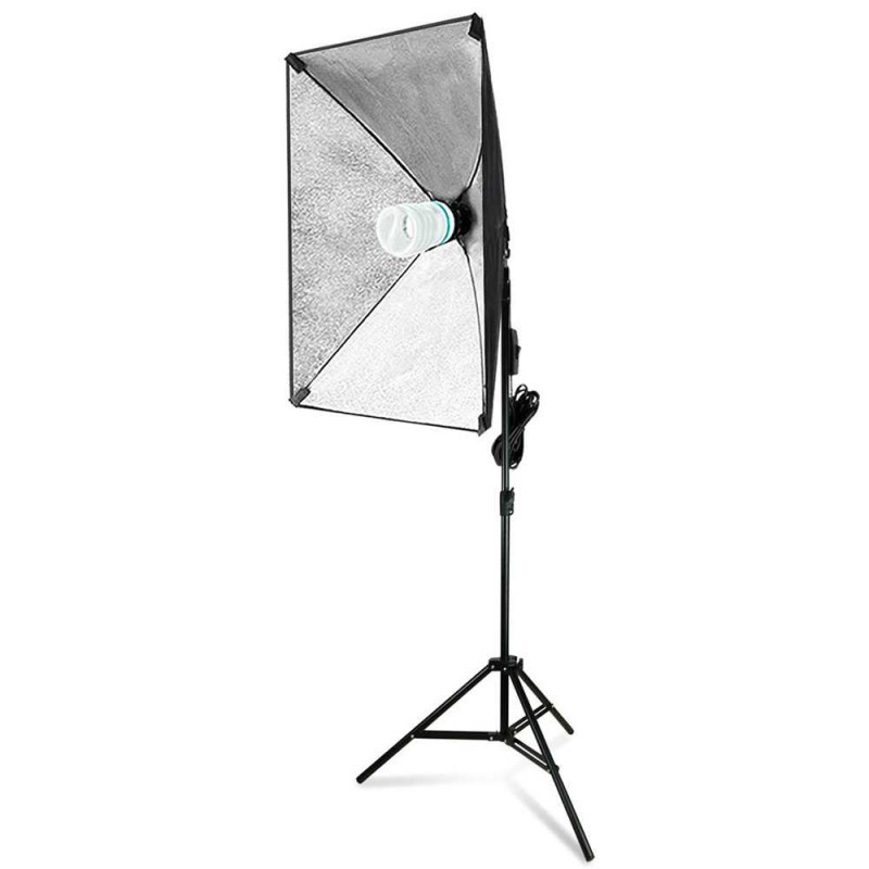 Softbox Set Payung Reflektor Light Stand Bohlam Studio Fotografi