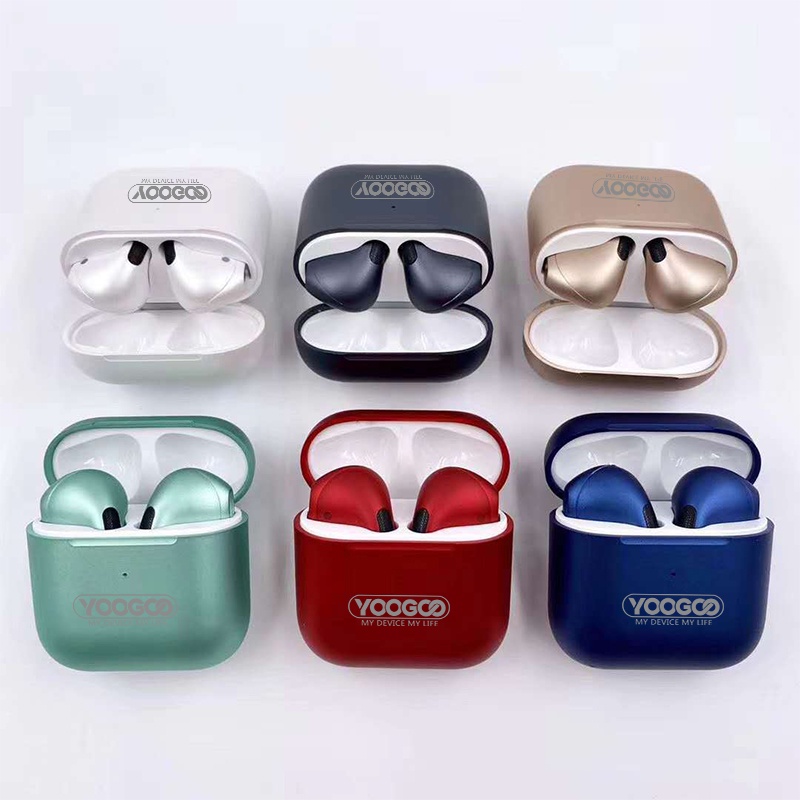 YOOGOO Earhones PRO4 TWS Bluetooth 5.0 Metallic paint In Ear headset With Mic For Xiaomi Samsung LG smartphone color Headphones