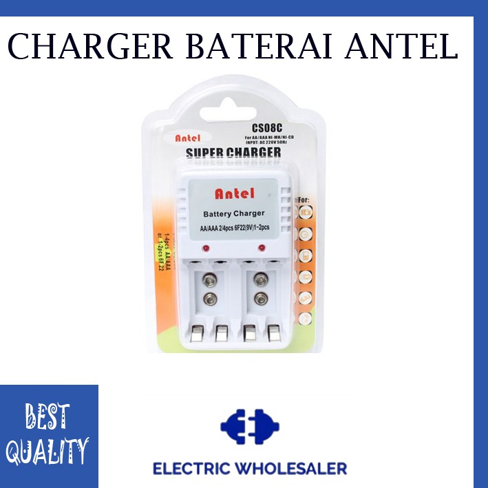 CHARGER BATERAI BATTERY ANTEL AA / AAA 6F22 9V