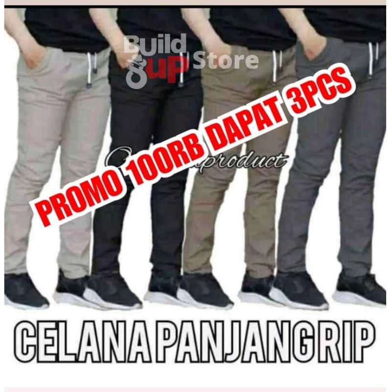 100 RIBU 3 PCS  CELANA CHINO CELANA PANJANG CHINO DEWASA  CELANA PRIA CHINOS PANJANG BISA COD