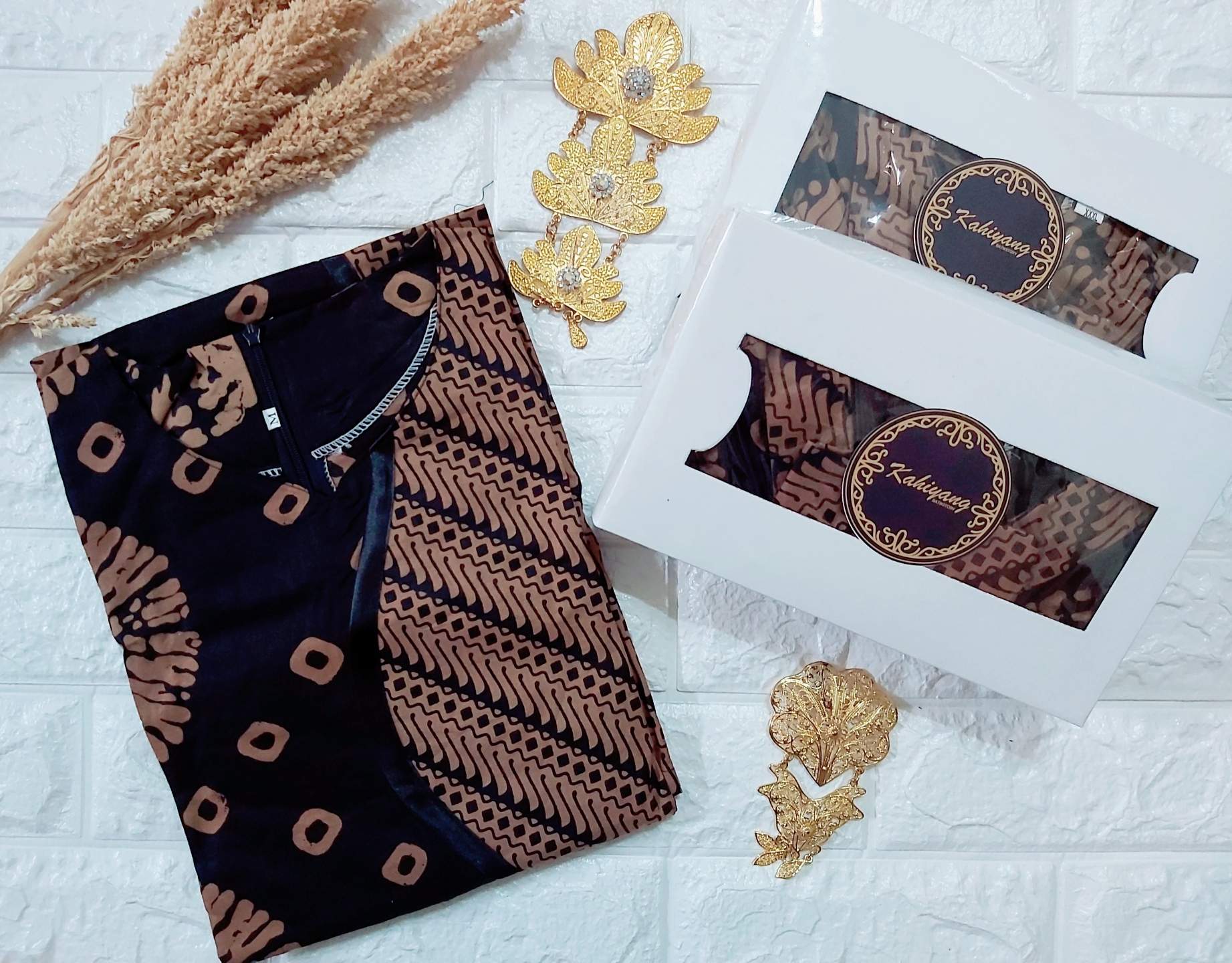 Tunik Batik Kembang Sinaran Hijau Dsc04200