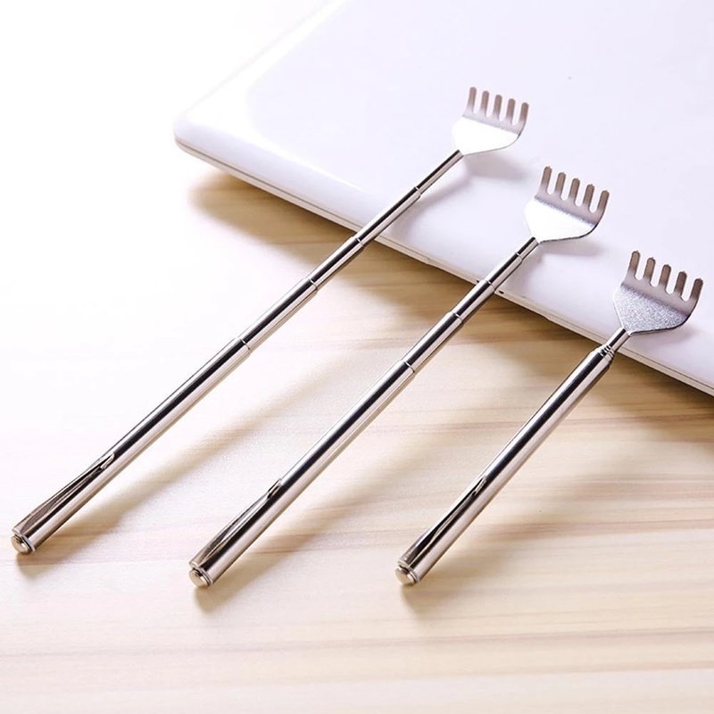 1pc Alat Penggaruk Punggung Bahan Stainless Steel Dapat Ditarik