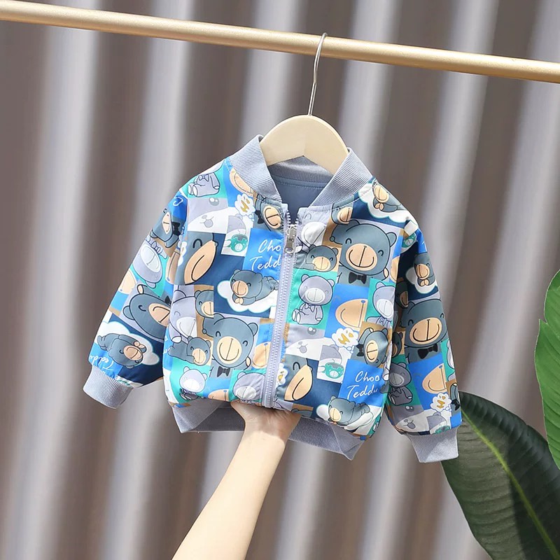 1 Jaket 2 IN 1 bomber anak laki laki import jaket parasut waterproof fashion import anak cowok lengan panjang grosir impor motif lucu-4