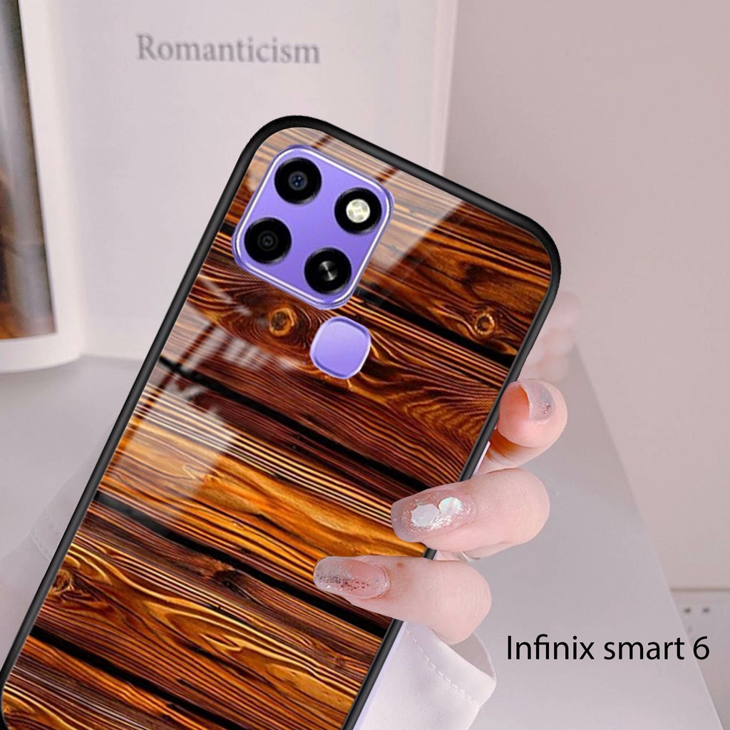 [M9] New Case Glass INFINIX SMART 6 - Case hp - Casing hp - Kesing Kilau- Kesing handphone - Case ha
