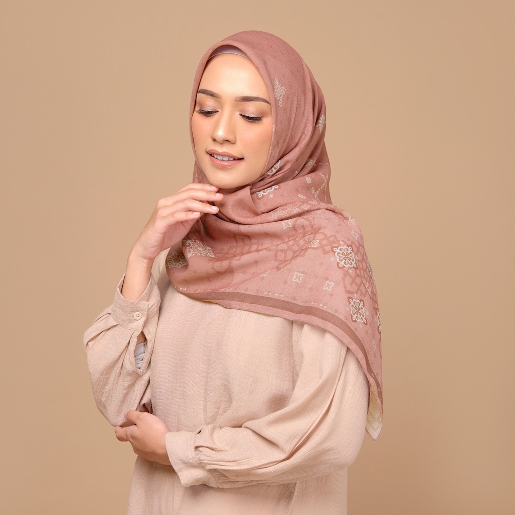 Diario - Kerudung Segi Empat Printing Collection-Grn lilas