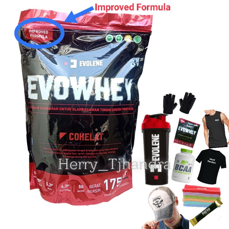 EVOLENE Whey Protein | Evowhey isi 50 Sachet | Coklat &amp; Moka &amp; Hazelnut | Bpom &amp; Halal