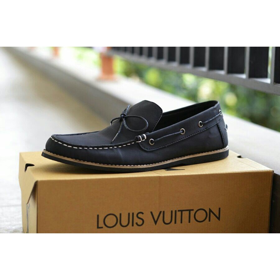 Sepatu Slip On Slop Moccasin Pria Sepatu Louis Vuitton Original