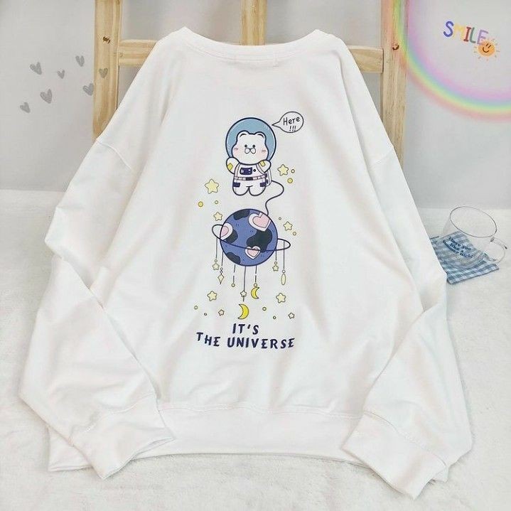 SWEATER WANITA HERE IS THE UNIVERSE - ATASAN TEBAL PREMIUM