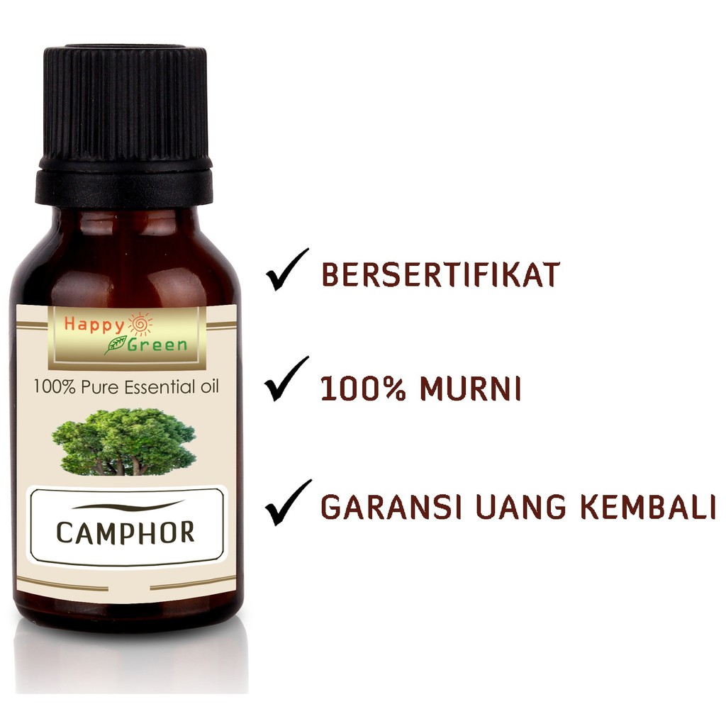 Happy Green Camphor Essential Oil - Minyak Kamper 100% Murni