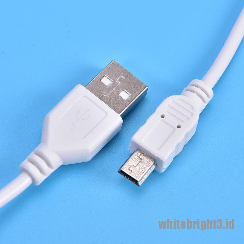 &lt; White3 &gt; Kabel Data / Charger MINI USB Tipe A Ke 5 Pin B Panjang 1m Untuk Smartphone