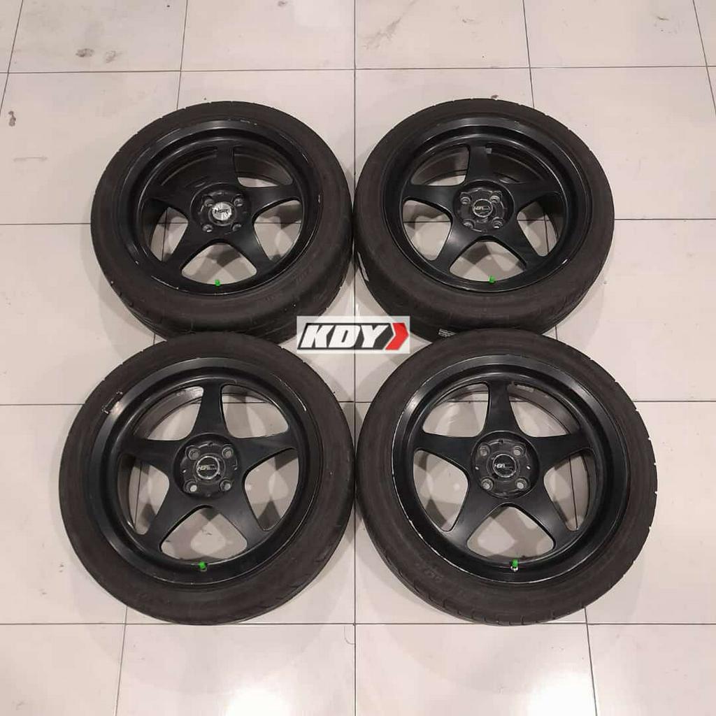 Velg Bekas Murah Model Palang 5 Hsr Sleky Ring 17 + Ban Copotan