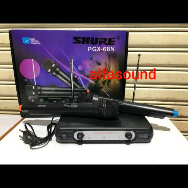MIC WIRELESS SHURE PGX 68N MICROPHONE SHURE PGX68N PEGANG HANDHELD