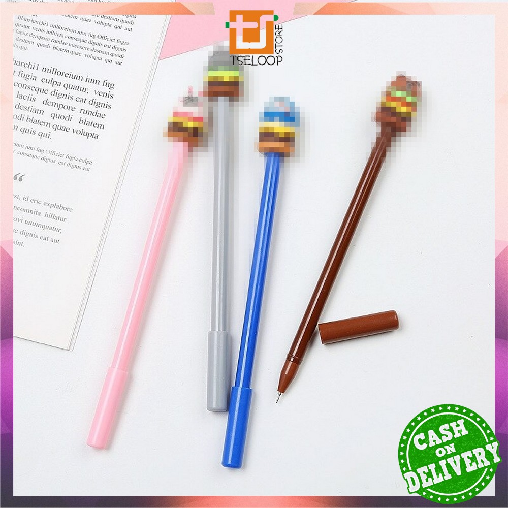 

OFM-A7 Pena Hamburger Cartoon/Pulpen Burger Unik/Pen Burger Kartun Line Stationary