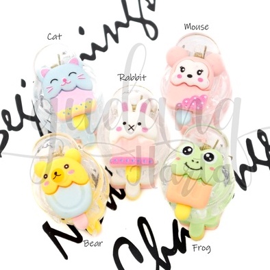 Jedai Animal Ice Stick Jepit Rambut Motif Hewan Bear Cat Rabbit Mouse GH 213502