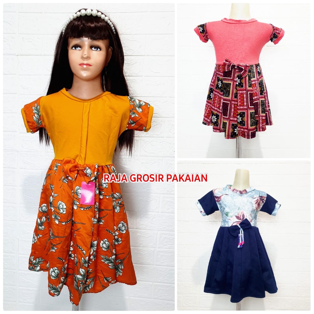 Dress Anak Cantik Karina Umur 1-9 Tahun / Gaun Pita Anak Murah