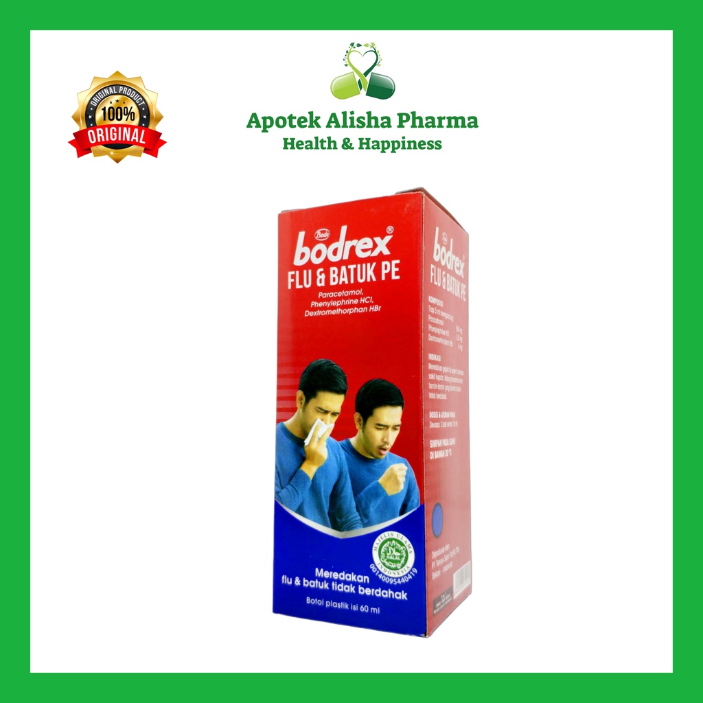 BODREX SIRUP 60ml - Bodrex Flu Batuk Kering Syrup / Bodrex Flu Batuk Berdahak Sirup / Obat Flu  Batuk Berdahak / Batuk Kering / Bodreks / Bodrek Syrup