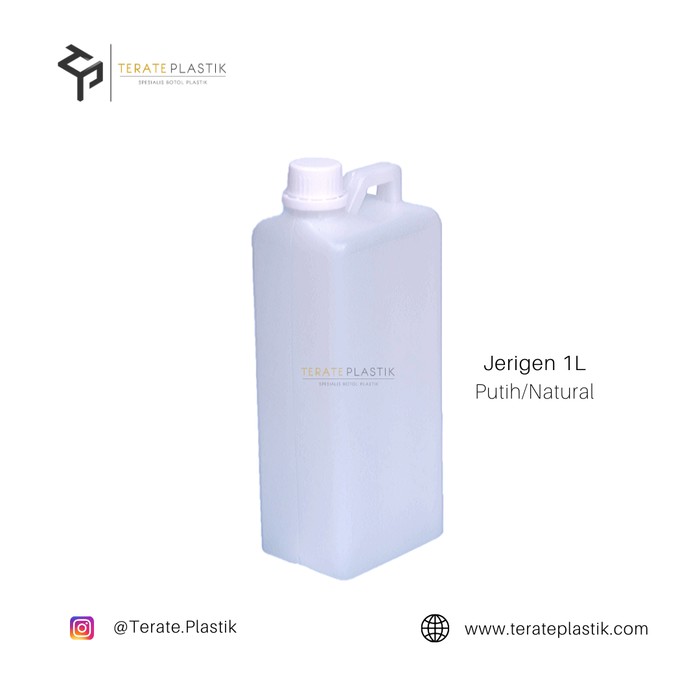 Jerigen 1L Tinggi | Jerrycan 1 Liter | Bandung | Grab/Gojek | Terate Plastik