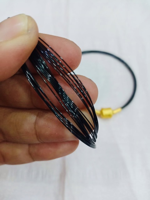 Gelang Tali Kawat Anti Air Waterproof Untuk Charm Liontin Mainan kawat tali korea steal 3mili