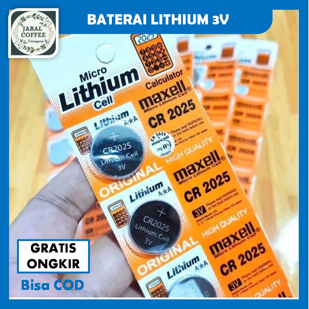 Baterai Lithium Orange CR2025 / Battery Lithium 3V Kancing Koin CR-2025 J133