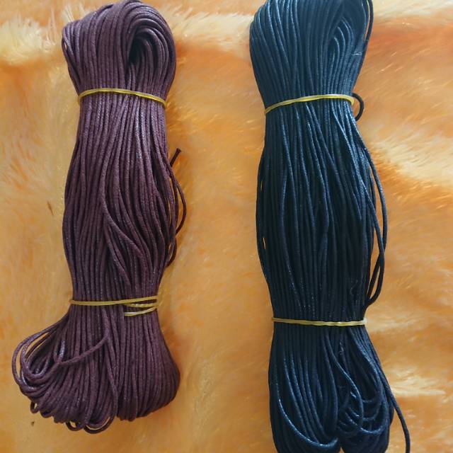 Tali Kulit 1,5mm / Roll - Tali Kulit Hitam - Tali Kulit Coklat - Tali Korea