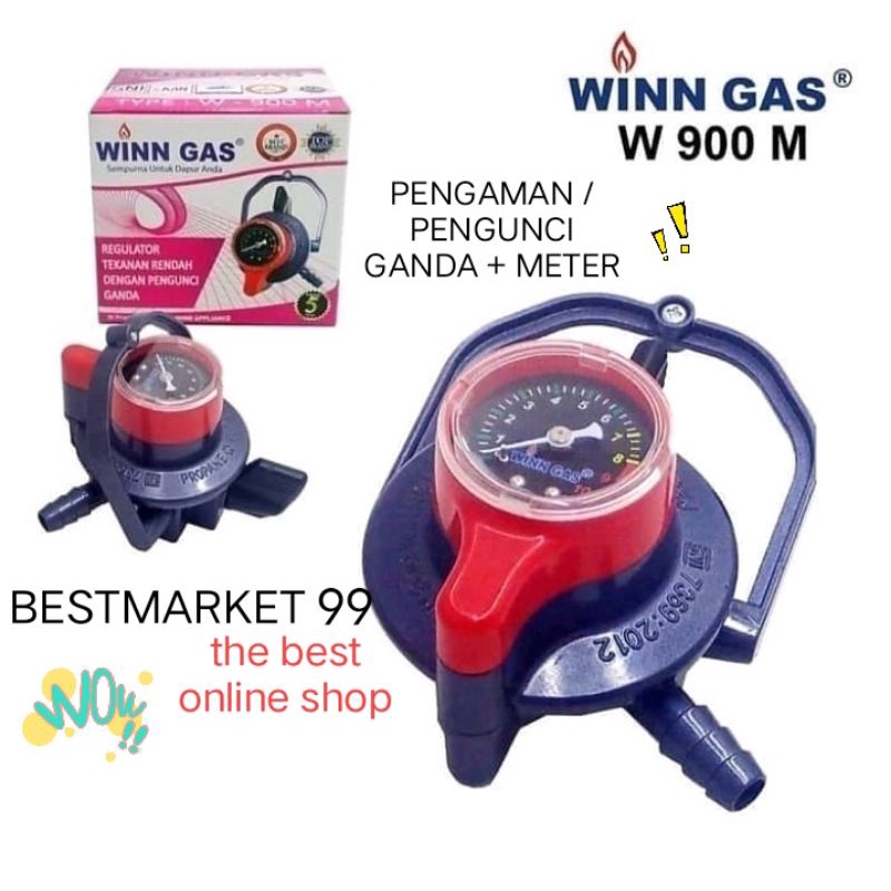 REGULATOR WINN GAS W 900M PENGAMAN PENGUNCI GANDA