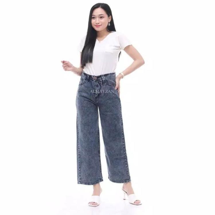 (ATC) Highwaist Kulot Jeans Premium Jumbo Big Size /JUMBO KULOT BOYFRIEND JEANS SIZE 27-38 / CELANA 