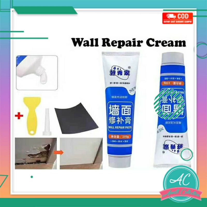 Cream pasta krim lem dempul tembok penghilang retakan penambal tambal retak instan dinding pecah