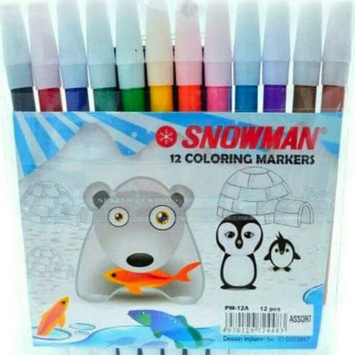 

SPIDOL SNOWMAN 12 WARNA