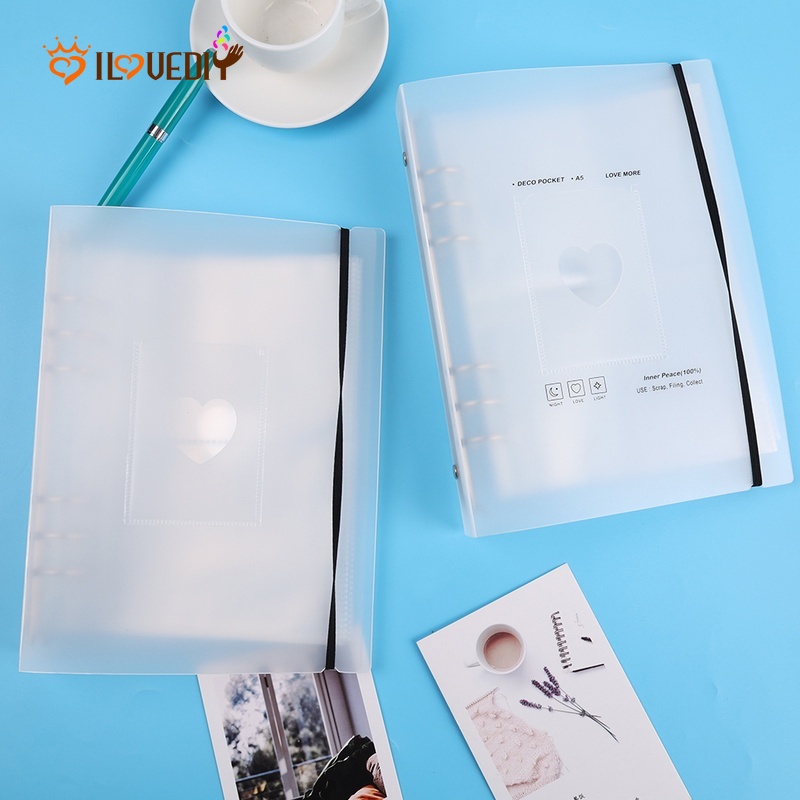 10 Lembar Kertas Binder Loose leaf A5 6 Lubang Bahan PP Frosted Untuk Stationery Kantor