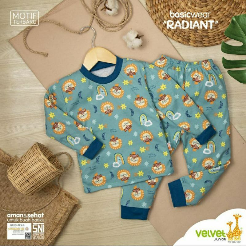 Velvet Junior Stelan Piyama Panjang Radiant Series - Isi 2 (VLVT-PTP)