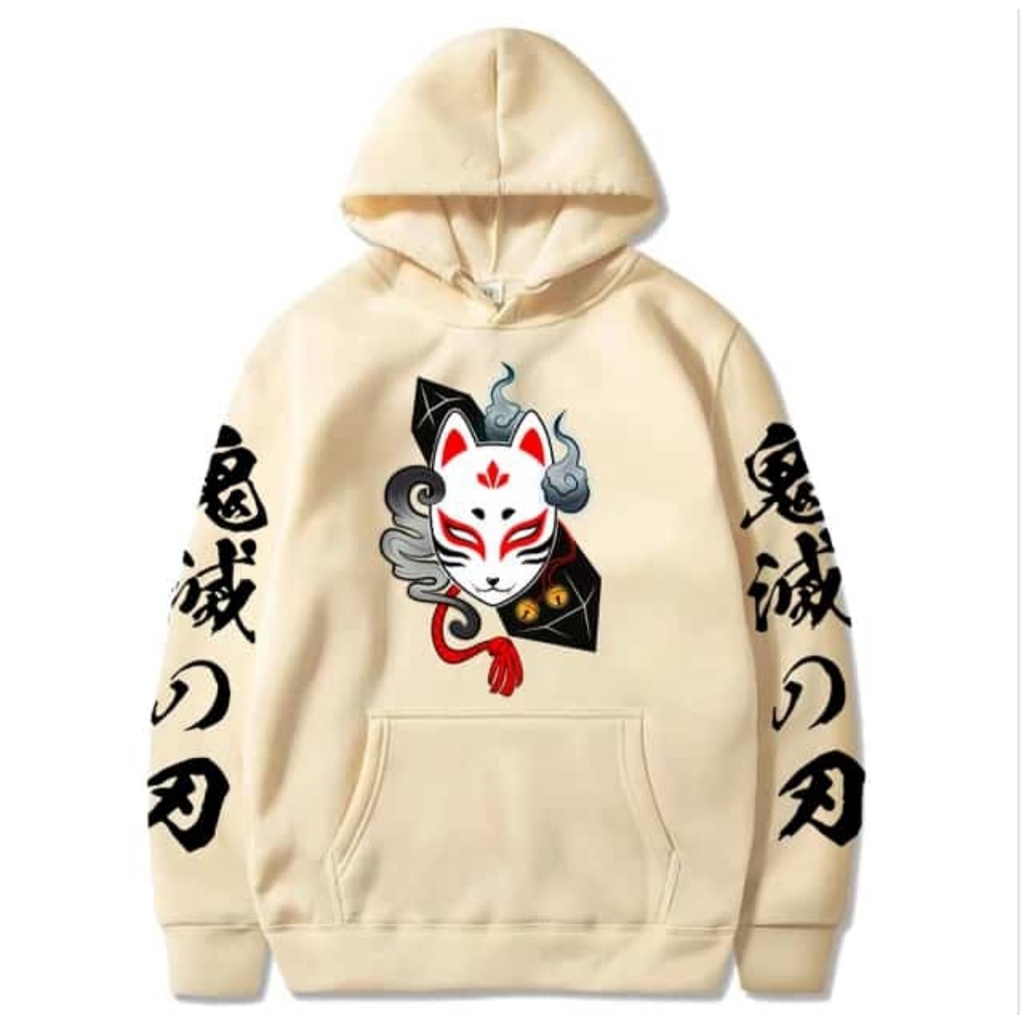 Akusuka.co Jaket Sweater Hoodie Kitsune Mask  Fleece Premium Tebal / Hoodie Anime Termurah