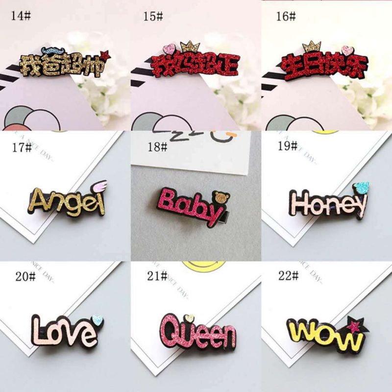 Jepitan Rambut Anak Model Tulisan ~ Penjepit Rambut Anak ~ Hairclip Anak ~ Hairpin Anak