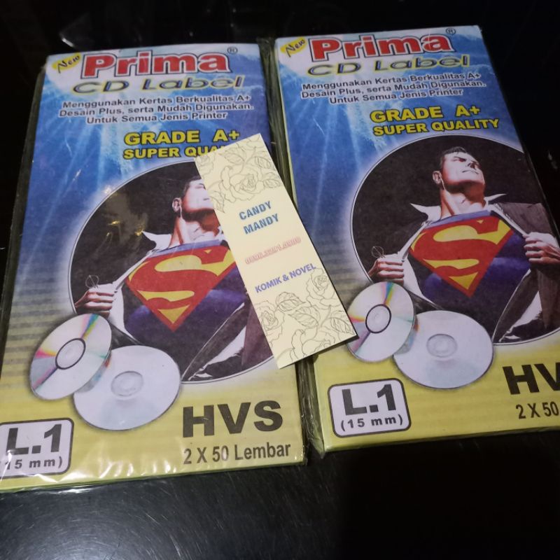 Stiker Label CD DVD Merk New Prima HVS