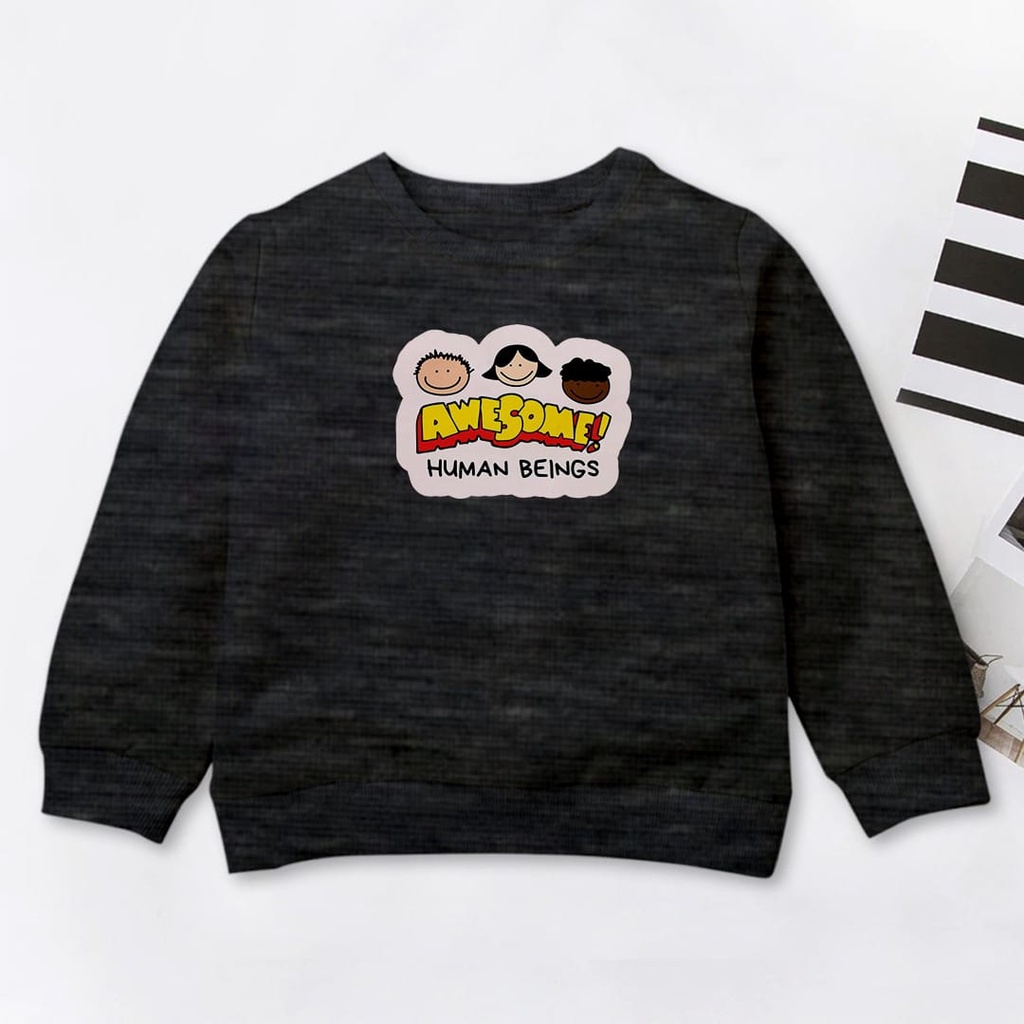 Sweater Anak Pakaian Anak Awesome Crewneck Anak Tebal Halus - CREWNECK ANAK TERLARIS