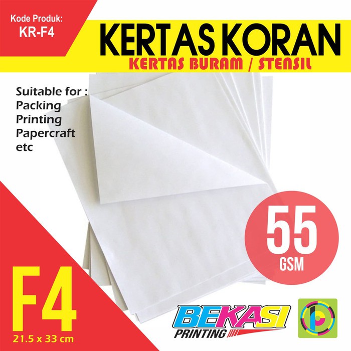 

Promo Kertas Koran F4 | 250 lembar | Buram / Stensil FOLIO Diskon