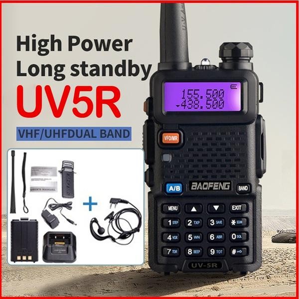 HT Baofeng UV-5R Dual Band Baru Original Garansi UV5 BF-UV5R BFUV5R Walkie Talkie dengan Layar