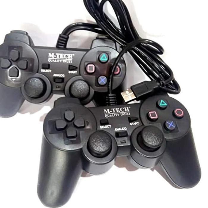 Game Pad Double Hitam Mtech / Joystick /Stik PC Double Black / Game PC