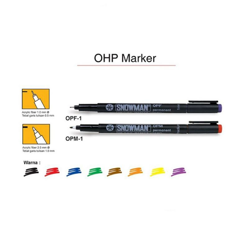 Pulpen gel Marker ohp permanen F M ball pen